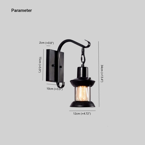 Industrial Metal Wall Sconce for Bedroom and Living Room Lighting