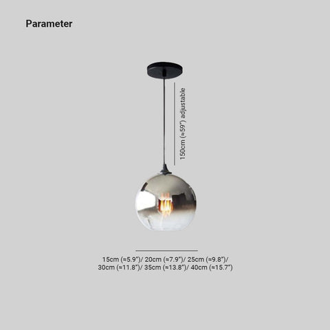Modern Glass Globe Pendant Light for Dining Rooms and Kitchen Islands
