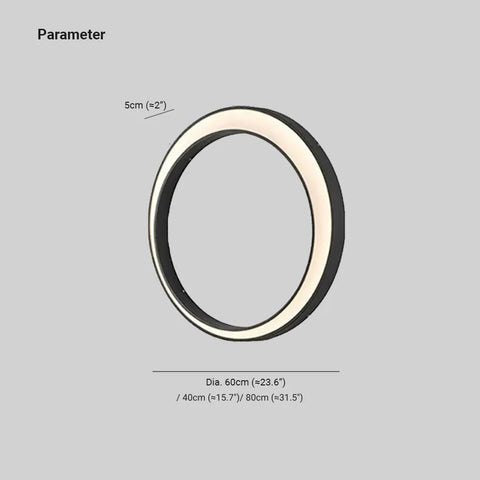 Modern Ring Outdoor Wall Light for Garden, Patio, and Entry Lighting