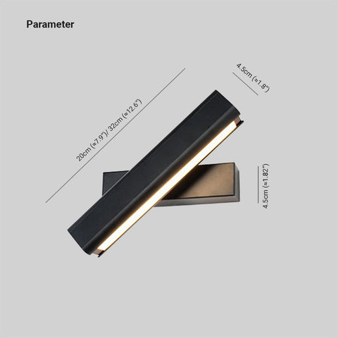 Rotating Wood and Metal LED Wall Sconce for Bedroom Reading Light