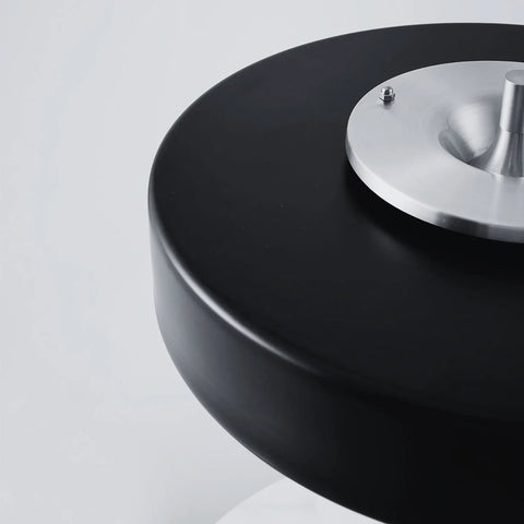 Table Lamp with Metal Drum Shade and Pull-Chain Switch