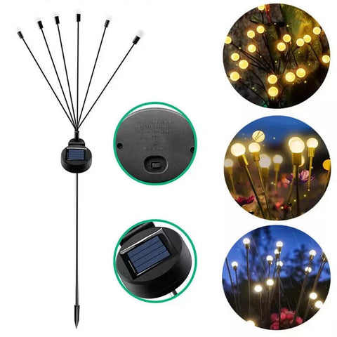 Solar Firefly Garden Lights with Flexible LED Stems
