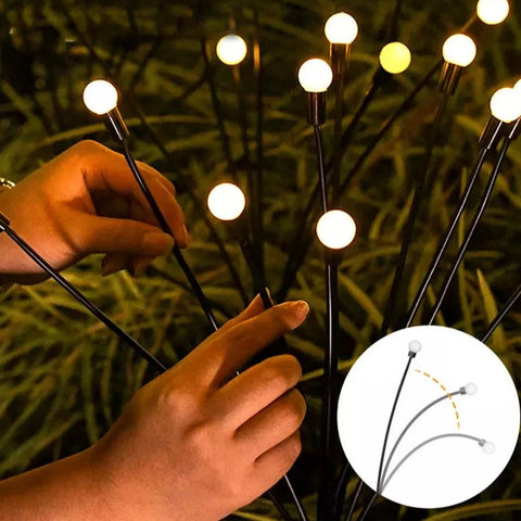 Solar Firefly Garden Lights with Flexible LED Stems