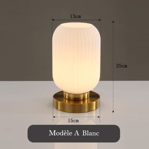 Tinted Glass Table Lamp for Bedside, Desk, and Living Room Lighting