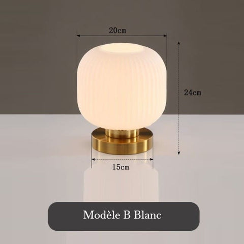 Tinted Glass Table Lamp for Bedside, Desk, and Living Room Lighting