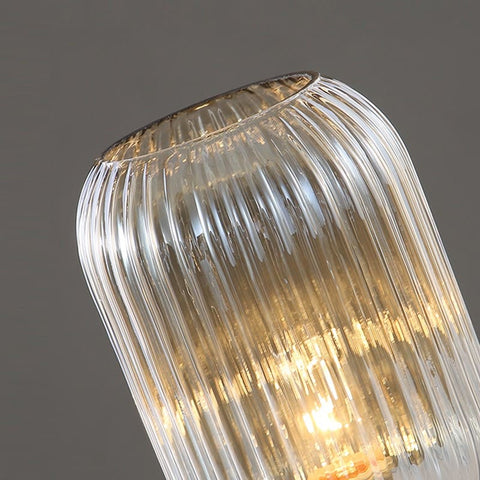 Tinted Glass Table Lamp for Bedside, Desk, and Living Room Lighting