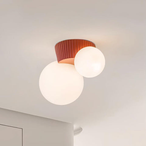 Asymmetric Globe Ceiling Light for Modern Bedroom Accent Lighting