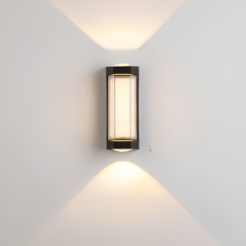 Outdoor Wall Light with Up-and-Down Acrylic Design