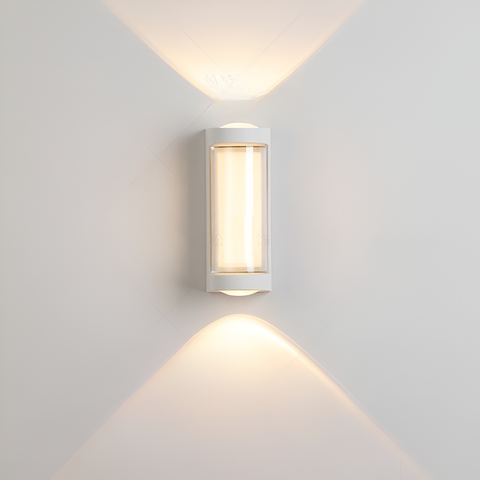 Outdoor Wall Light with Up-and-Down Acrylic Design