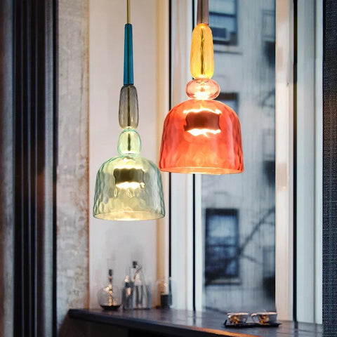 Modern Glass Pendant Light with Adjustable Cord for Ambient Lighting