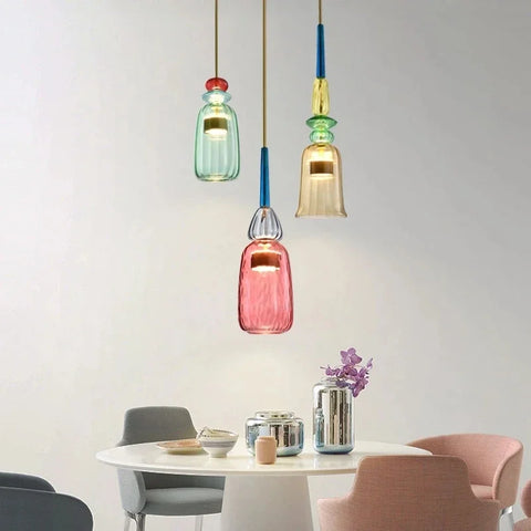 Modern Glass Pendant Light with Adjustable Cord for Ambient Lighting