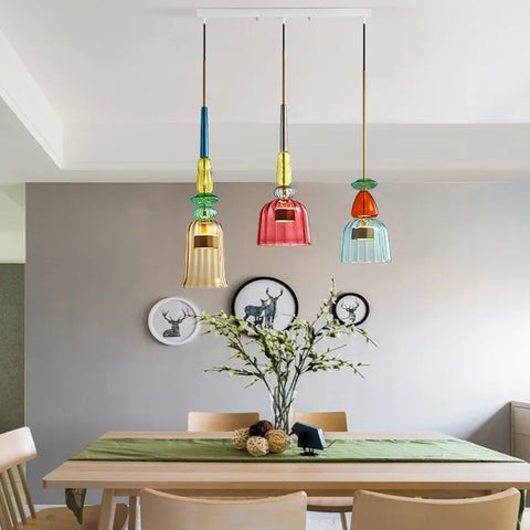 Modern Glass Pendant Light with Adjustable Cord for Ambient Lighting