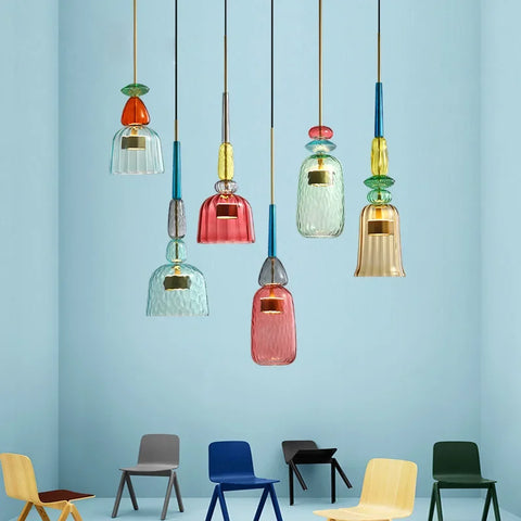 Modern Glass Pendant Light with Adjustable Cord for Ambient Lighting