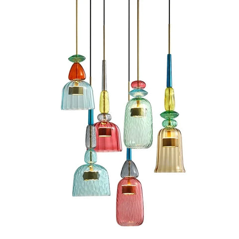 Modern Glass Pendant Light with Adjustable Cord for Ambient Lighting