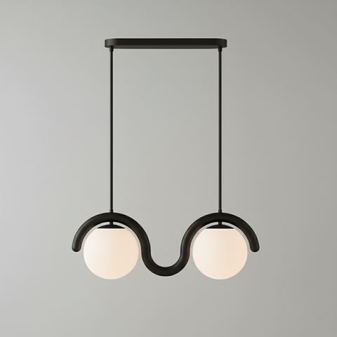 Art Nouveau Linear Chandelier for Dining Rooms and Kitchen Islands
