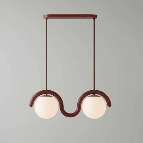 Art Nouveau Linear Chandelier for Dining Rooms and Kitchen Islands