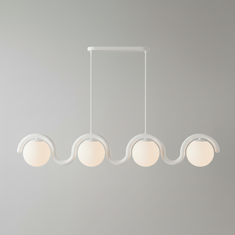 Art Nouveau Linear Chandelier for Dining Rooms and Kitchen Islands