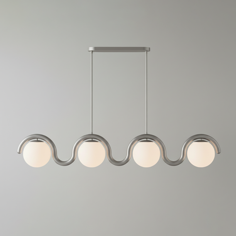 Art Nouveau Linear Chandelier for Dining Rooms and Kitchen Islands