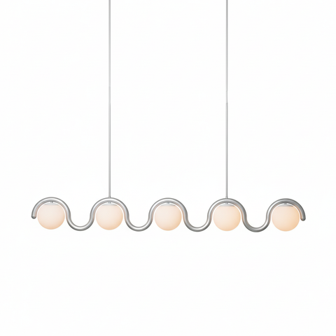 Art Nouveau Linear Chandelier for Dining Rooms and Kitchen Islands