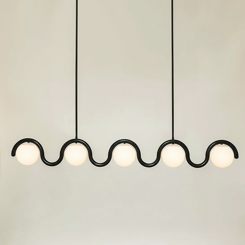 Art Nouveau Linear Chandelier for Dining Rooms and Kitchen Islands