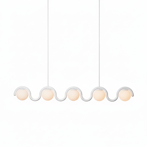 Art Nouveau Linear Chandelier for Dining Rooms and Kitchen Islands
