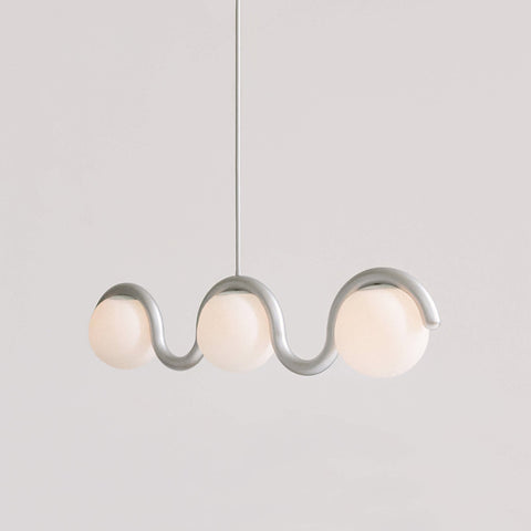 Art Nouveau Linear Chandelier for Dining Rooms and Kitchen Islands