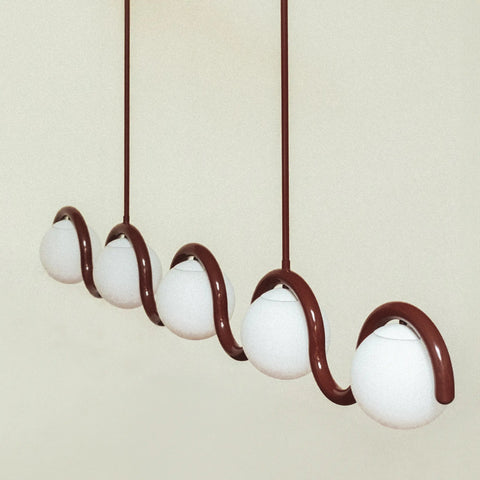 Art Nouveau Linear Chandelier for Dining Rooms and Kitchen Islands