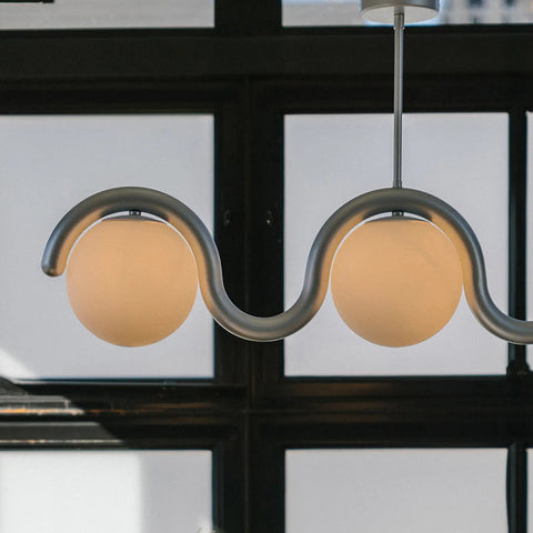 Art Nouveau Linear Chandelier for Dining Rooms and Kitchen Islands