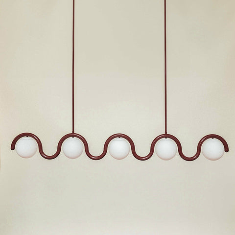 Art Nouveau Linear Chandelier for Dining Rooms and Kitchen Islands