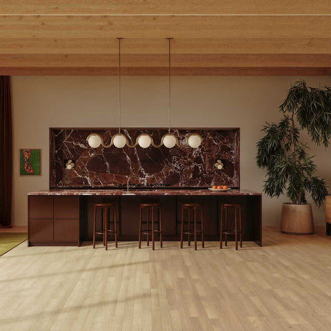 Art Nouveau Linear Chandelier for Dining Rooms and Kitchen Islands