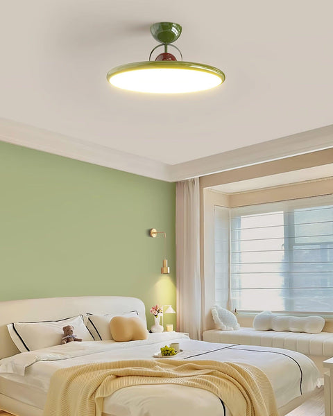 Retro Round LED Ceiling Light for Bedroom and Living Room Lighting