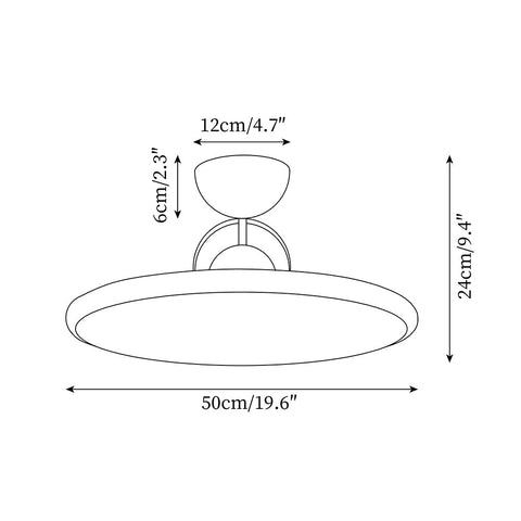 Retro Round LED Ceiling Light for Bedroom and Living Room Lighting