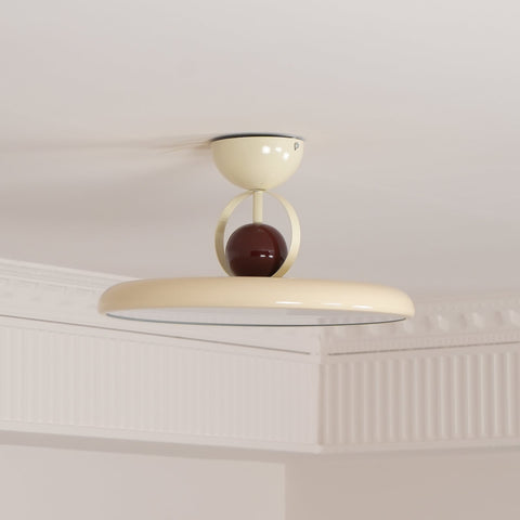 Retro Round LED Ceiling Light for Bedroom and Living Room Lighting