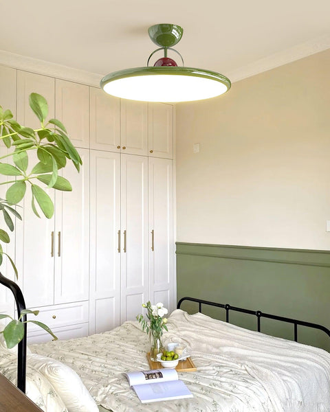 Retro Round LED Ceiling Light for Bedroom and Living Room Lighting