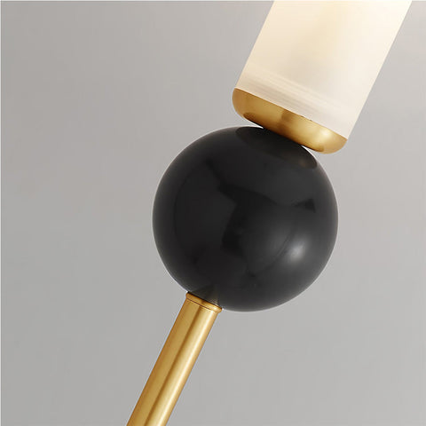 Brass Wall Sconce with Long Frosted Tube