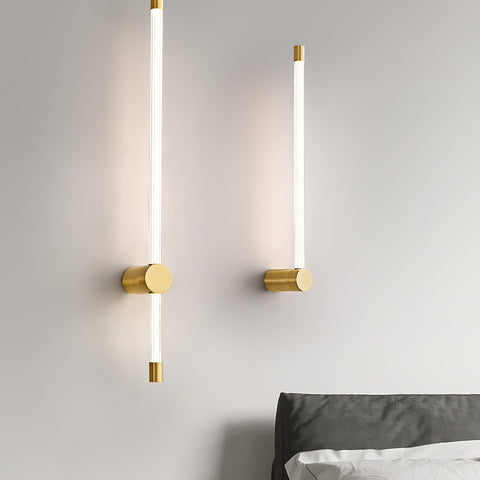 Wall Sconce with Ribbed Linear Diffuser and Warm LED Lighting