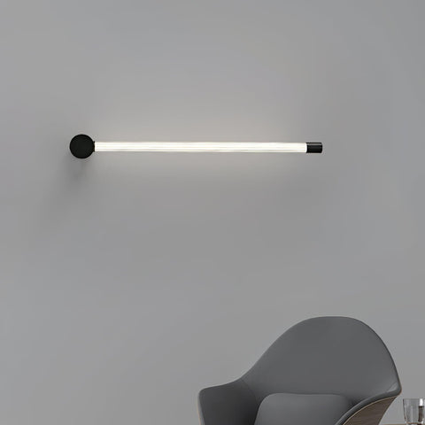 Wall Sconce with Ribbed Linear Diffuser and Warm LED Lighting