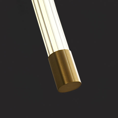 Wall Sconce with Ribbed Linear Diffuser and Warm LED Lighting