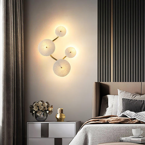 Ceramic Lotus Leaf Wall Sconce for Bedroom and Living Room Lighting