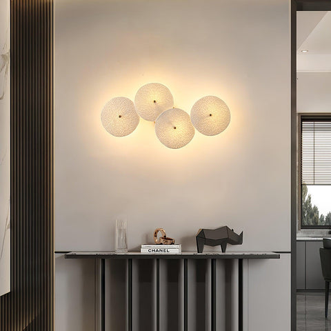Ceramic Lotus Leaf Wall Sconce for Bedroom and Living Room Lighting