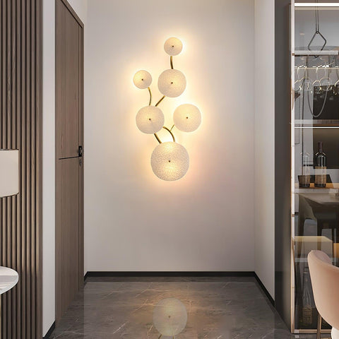 Ceramic Lotus Leaf Wall Sconce for Bedroom and Living Room Lighting