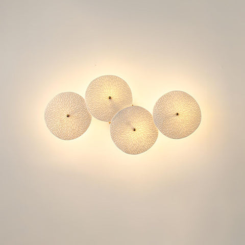 Ceramic Lotus Leaf Wall Sconce for Bedroom and Living Room Lighting