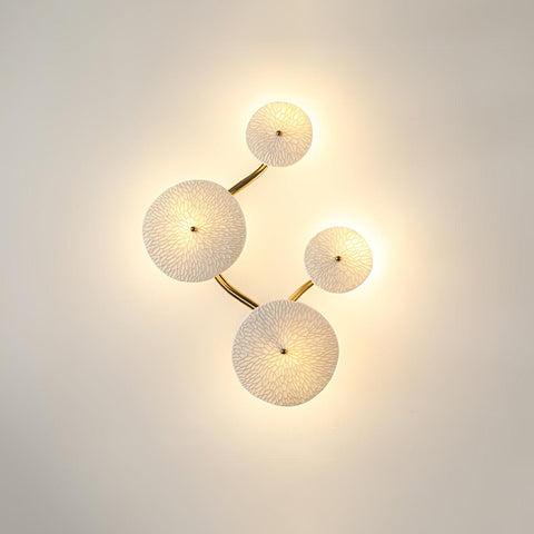 Ceramic Lotus Leaf Wall Sconce for Bedroom and Living Room Lighting