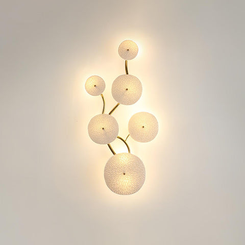Ceramic Lotus Leaf Wall Sconce for Bedroom and Living Room Lighting
