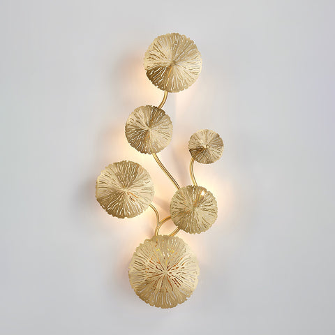 Modern Sculptural Lotus Leaf Wall Sconce for Bedroom Accent Lighting