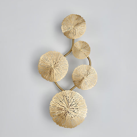 Modern Sculptural Lotus Leaf Wall Sconce for Bedroom Accent Lighting
