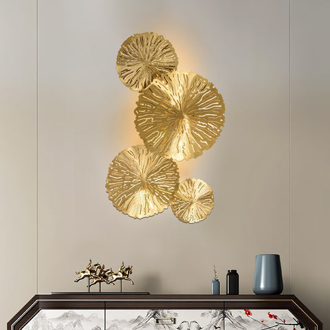 Modern Sculptural Lotus Leaf Wall Sconce for Bedroom Accent Lighting