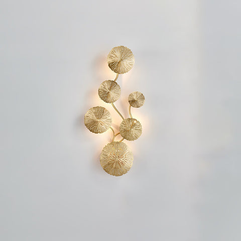 Modern Sculptural Lotus Leaf Wall Sconce for Bedroom Accent Lighting