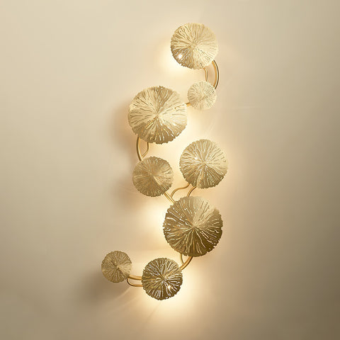 Modern Sculptural Lotus Leaf Wall Sconce for Bedroom Accent Lighting