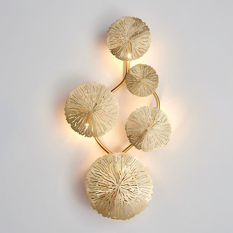 Modern Sculptural Lotus Leaf Wall Sconce for Bedroom Accent Lighting